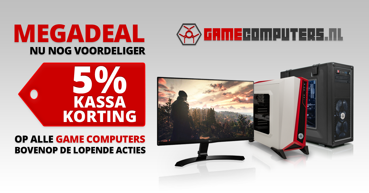 steenkool badge zegevierend 5% Extra Kassa Korting! - Speciale aanbieding | GameComputers.nl