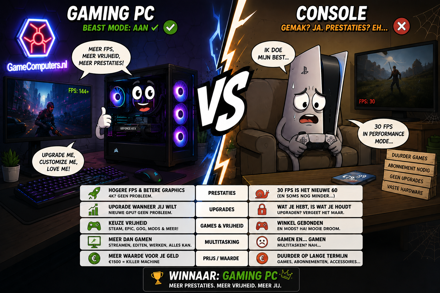 Satire Gaming PC VS Console