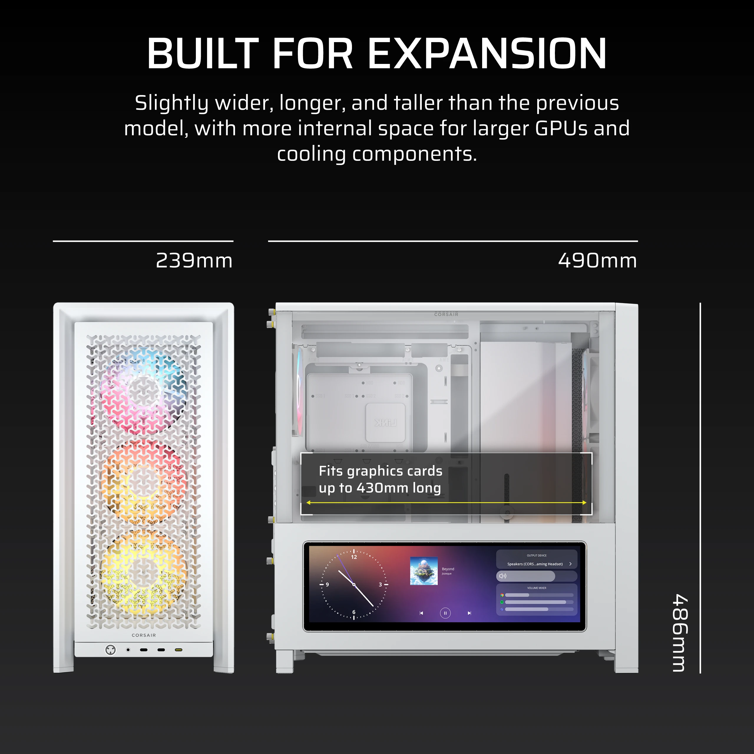 Corsair Frame 4000D LCD RS ARGB Wit