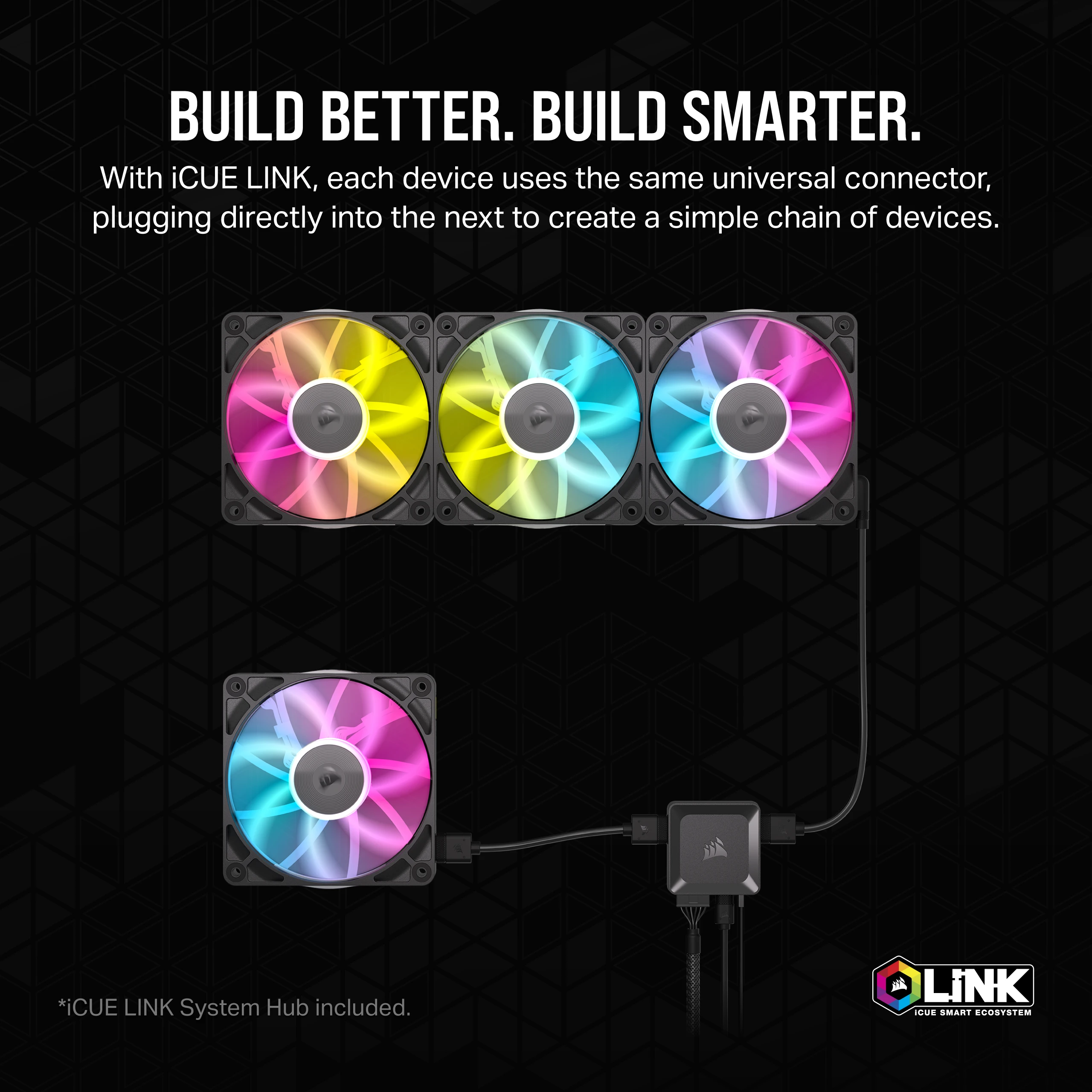 Corsair iCUE LINK RX120 RGB WIT 3x