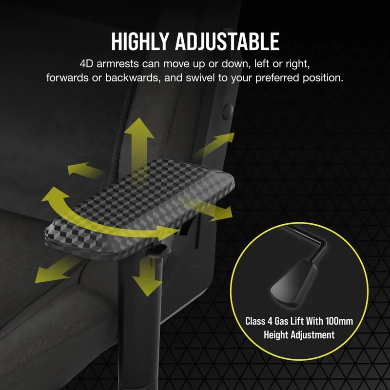 Corsair T3 RUSH Fabric Gaming Chair Charcoal