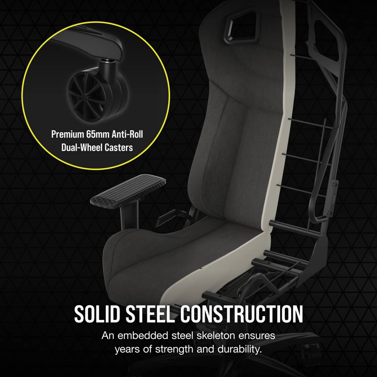 Corsair T3 RUSH Fabric Gaming Chair Charcoal