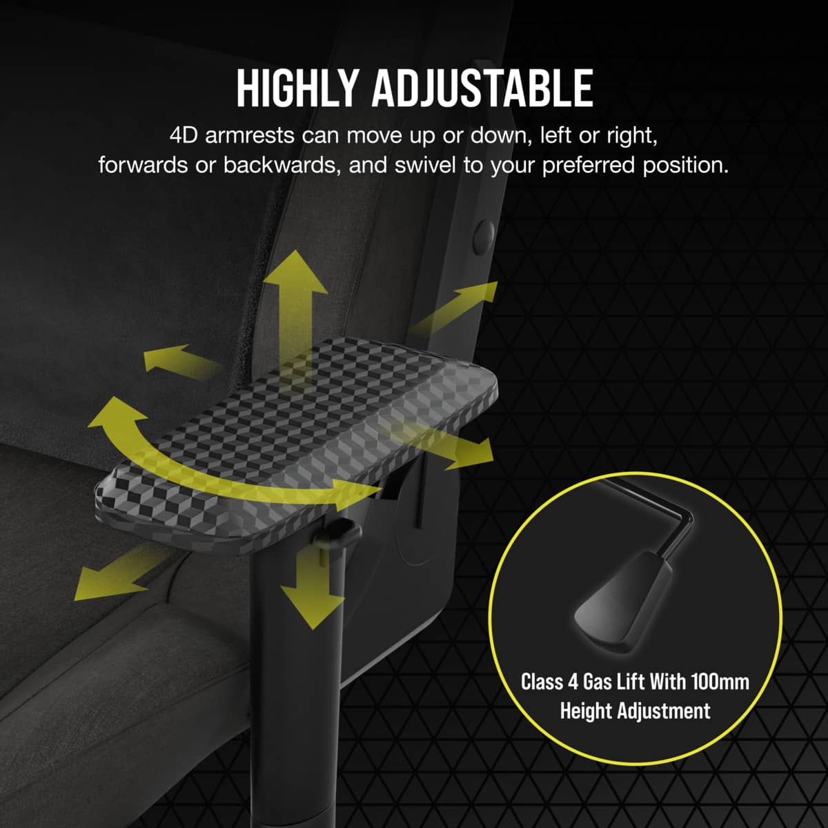 Corsair T3 RUSH Fabric Gaming Chair Charcoal