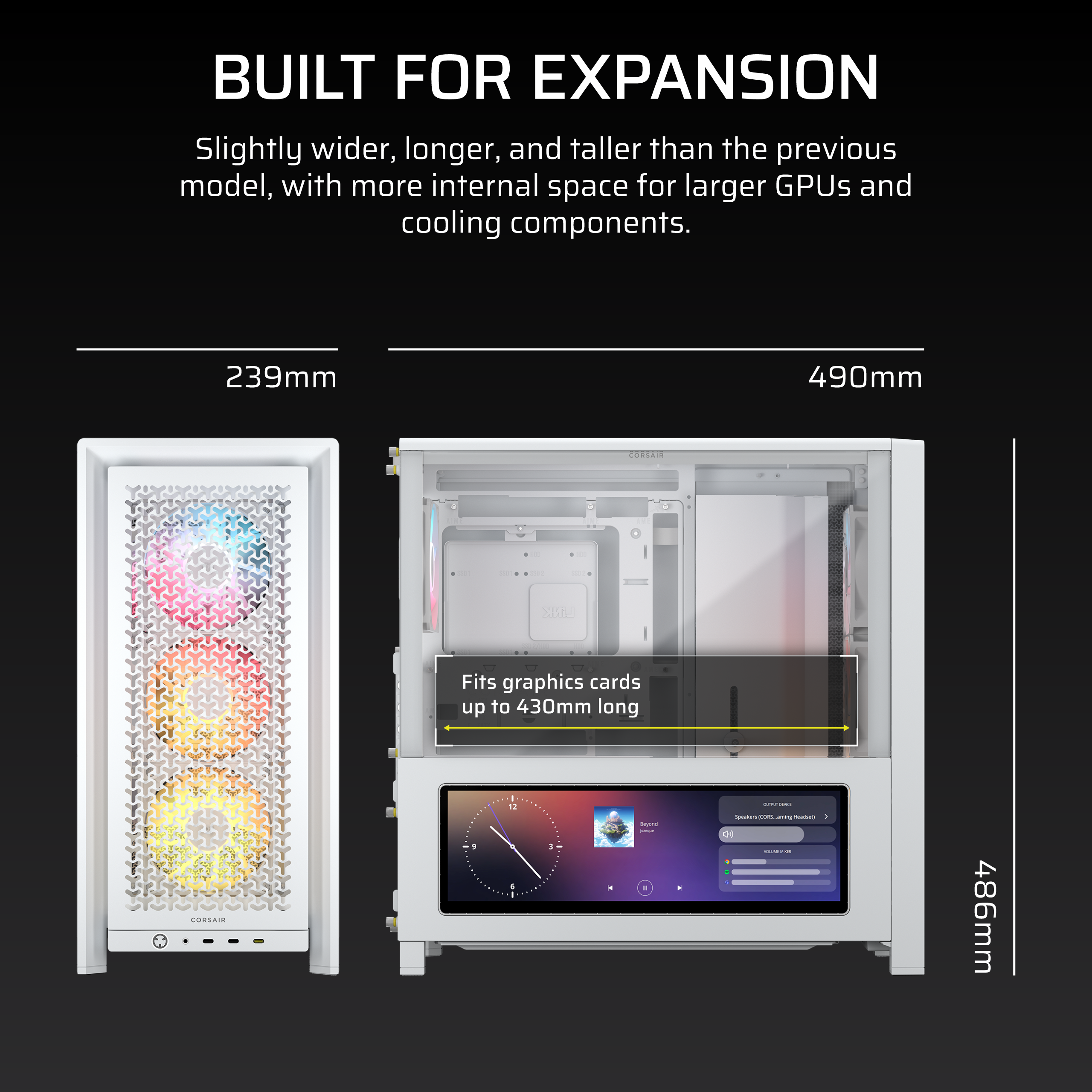 Corsair Frame 4000D LCD RS ARGB Wit